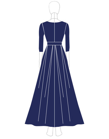 Paillettes scintillantes à paillettes à rayures longues bleu marine Robe longue mère de la mariée